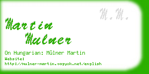 martin mulner business card